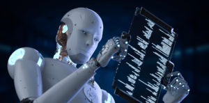 robot human-like computer in hads